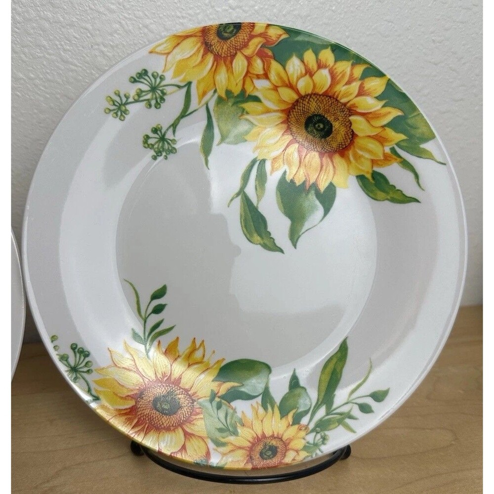 Royal Norfolk Sunflower Salad Plates, Set of 2 7 5/8" Discontinued Pattern